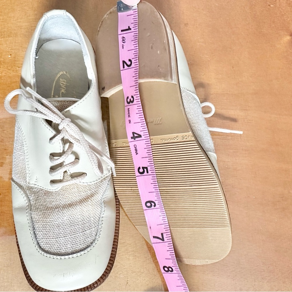 Vintage Shoe Be Doo Children's Cream Leather Lace-Up Shoes Boys 6.5 to 7 - Picture 12 of 13